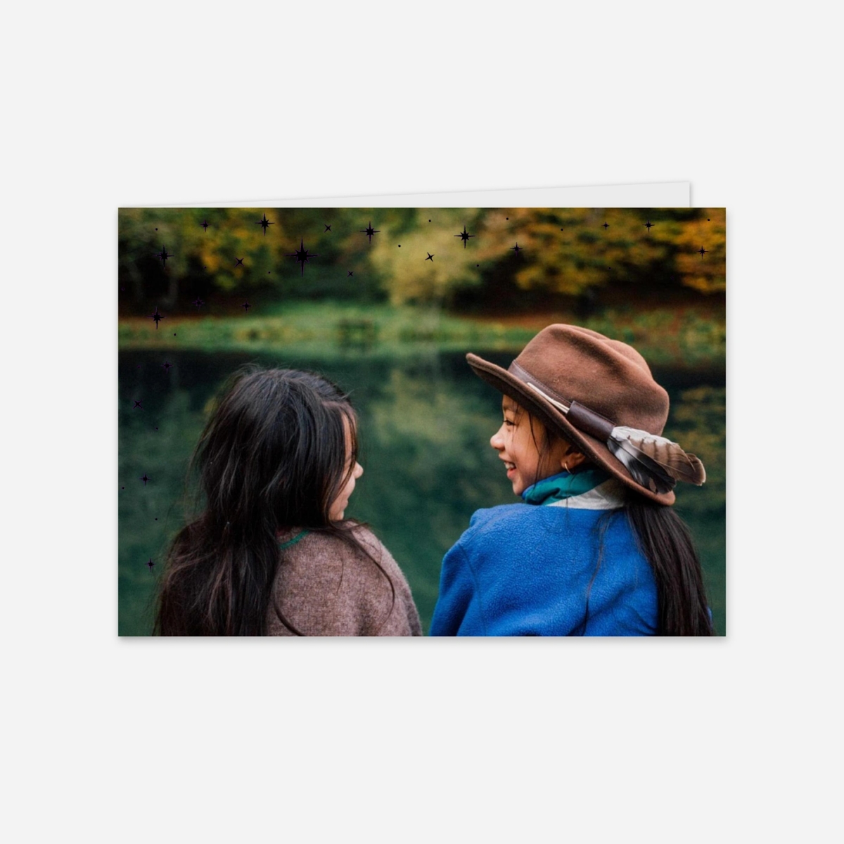Carte de voeux Sous les étoiles