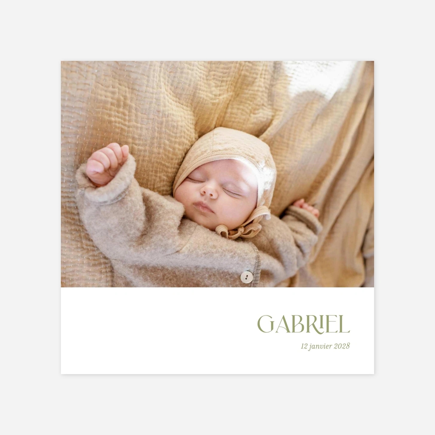 Faire-part naissance Simplement