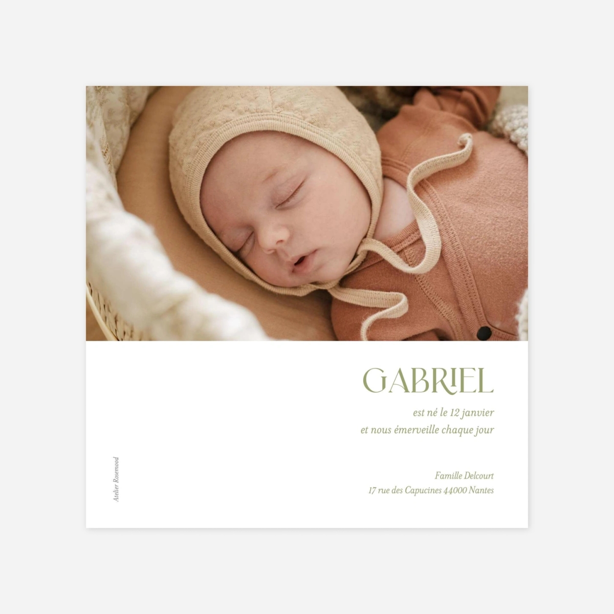 Faire-part naissance Simplement