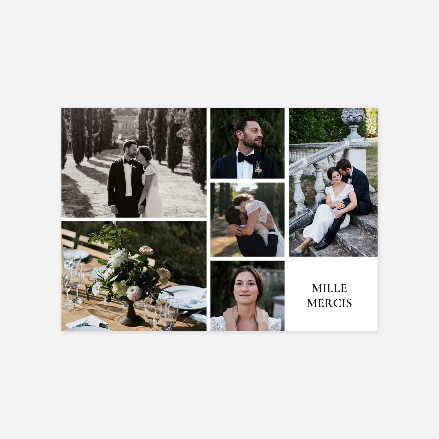 Carte de remerciements Simplement