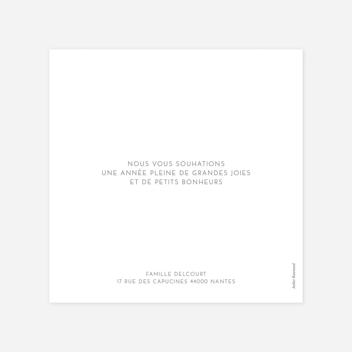 Carte de voeux Simple II