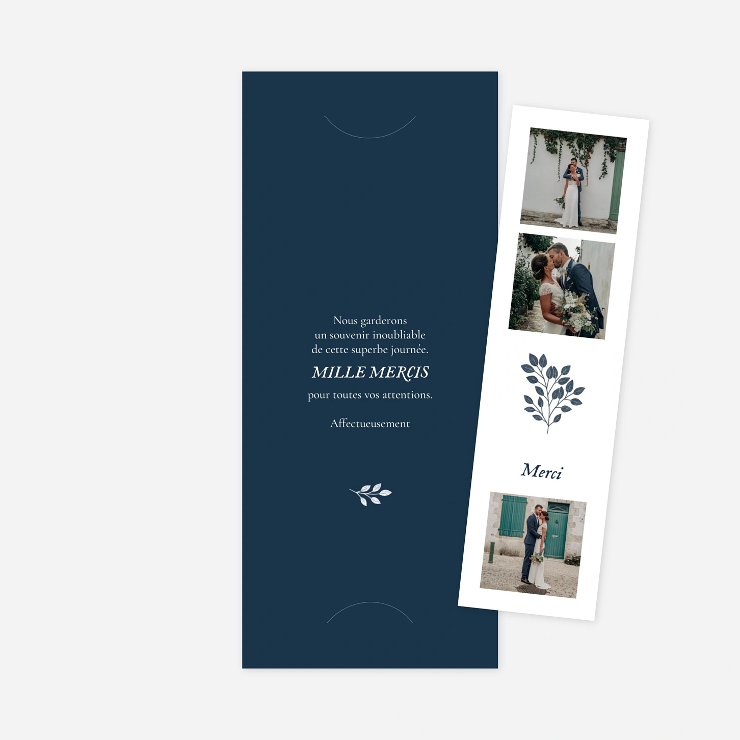 Carte de remerciements Signature végétale