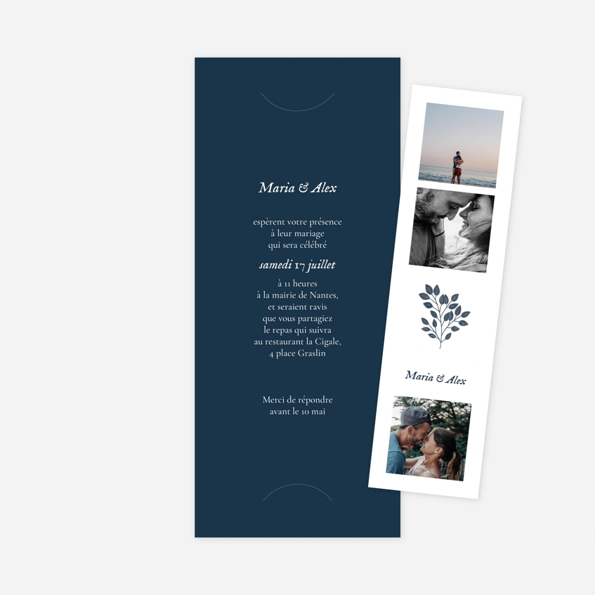 Faire-part mariage Signature végétale