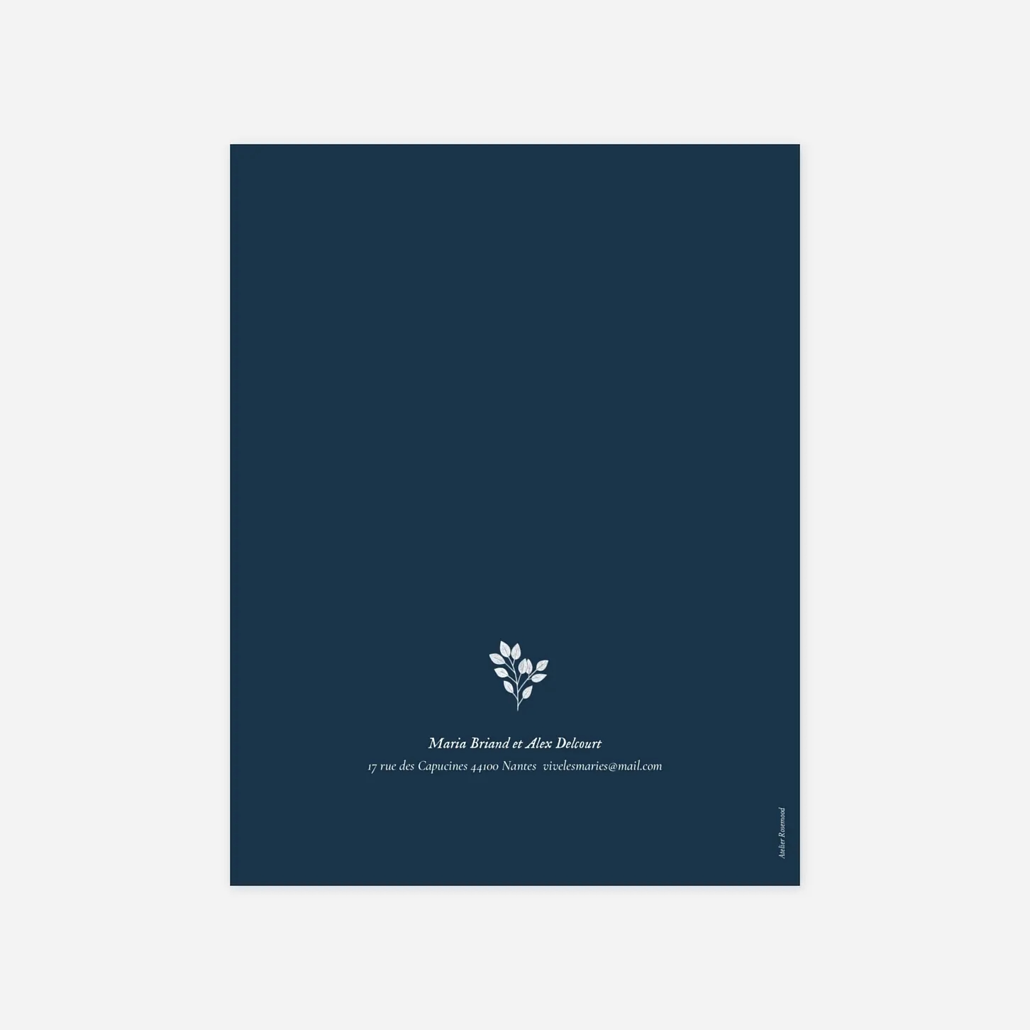 Faire-part mariage Signature végétale