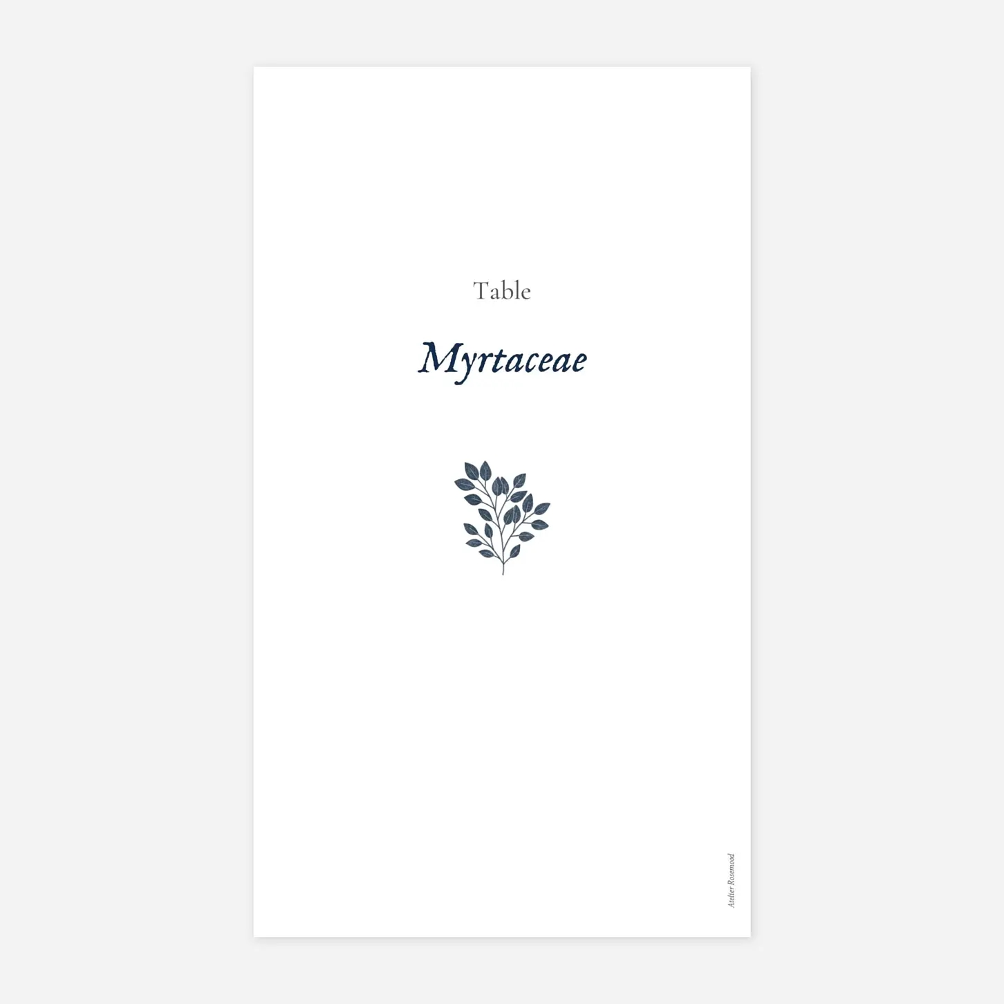 Marque-table mariage Signature végétale