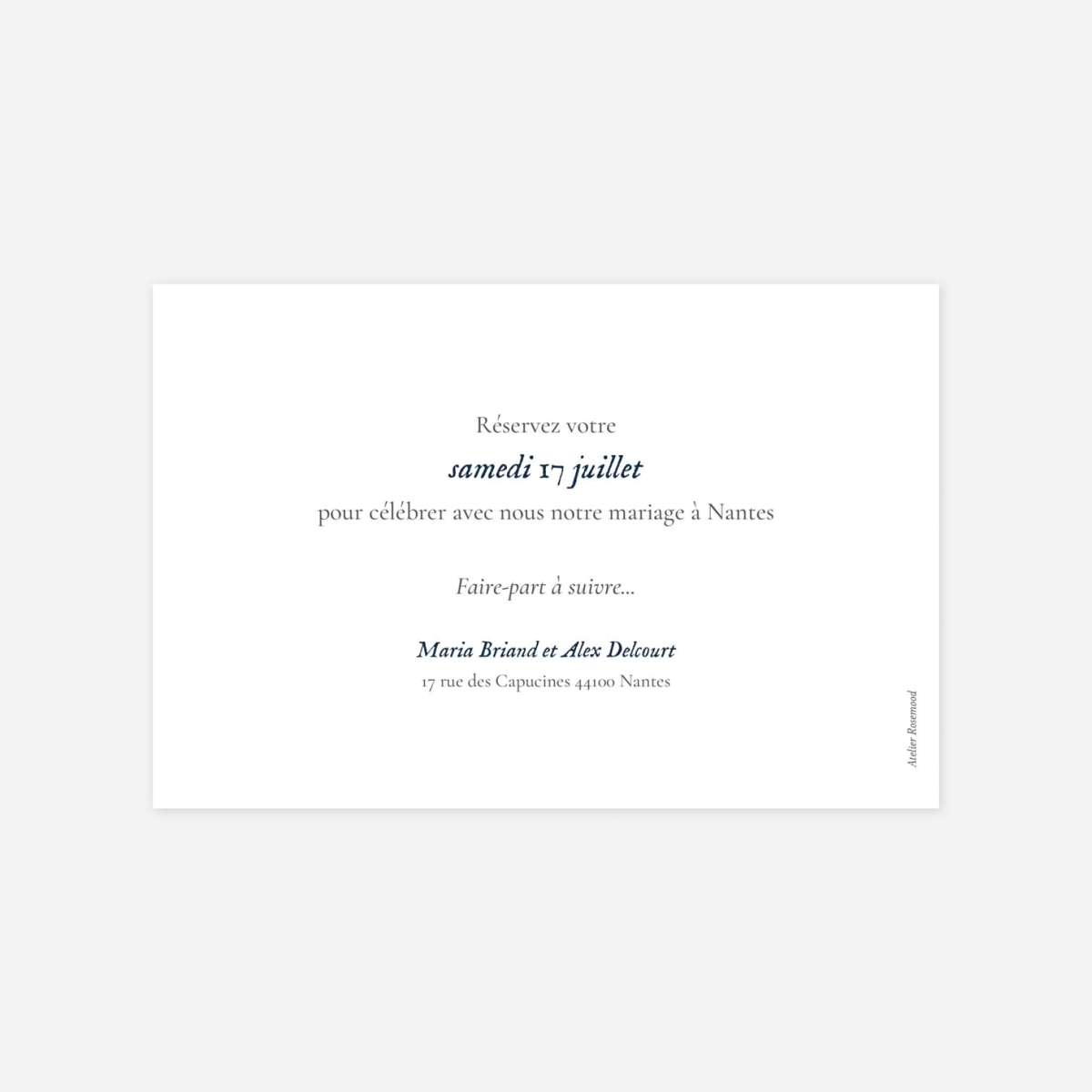 Save the date Signature végétale