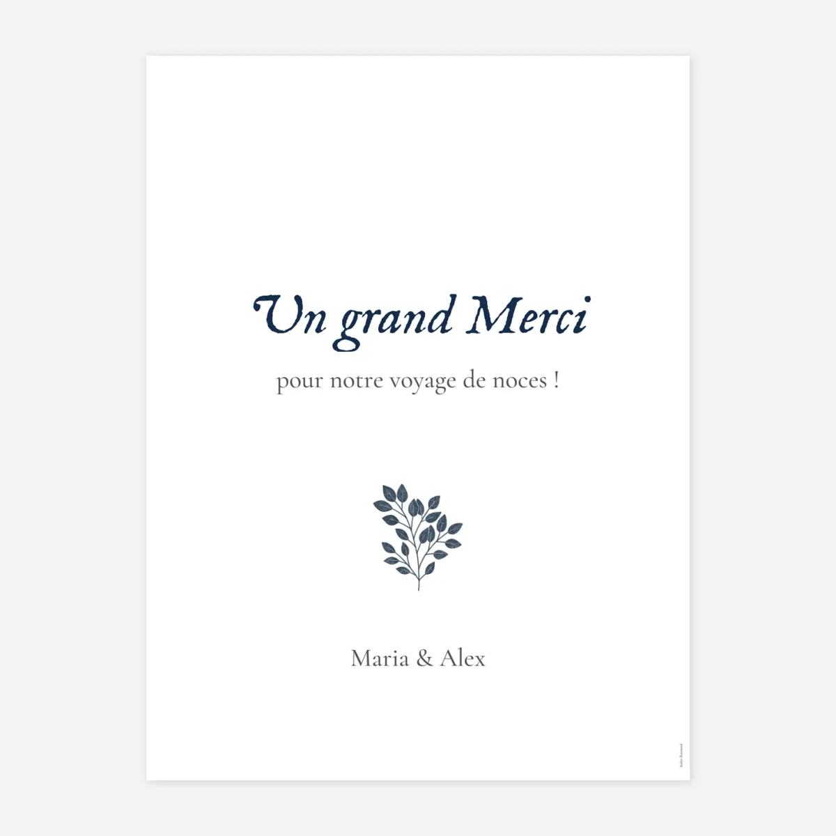 Panneau mariage Signature végétale