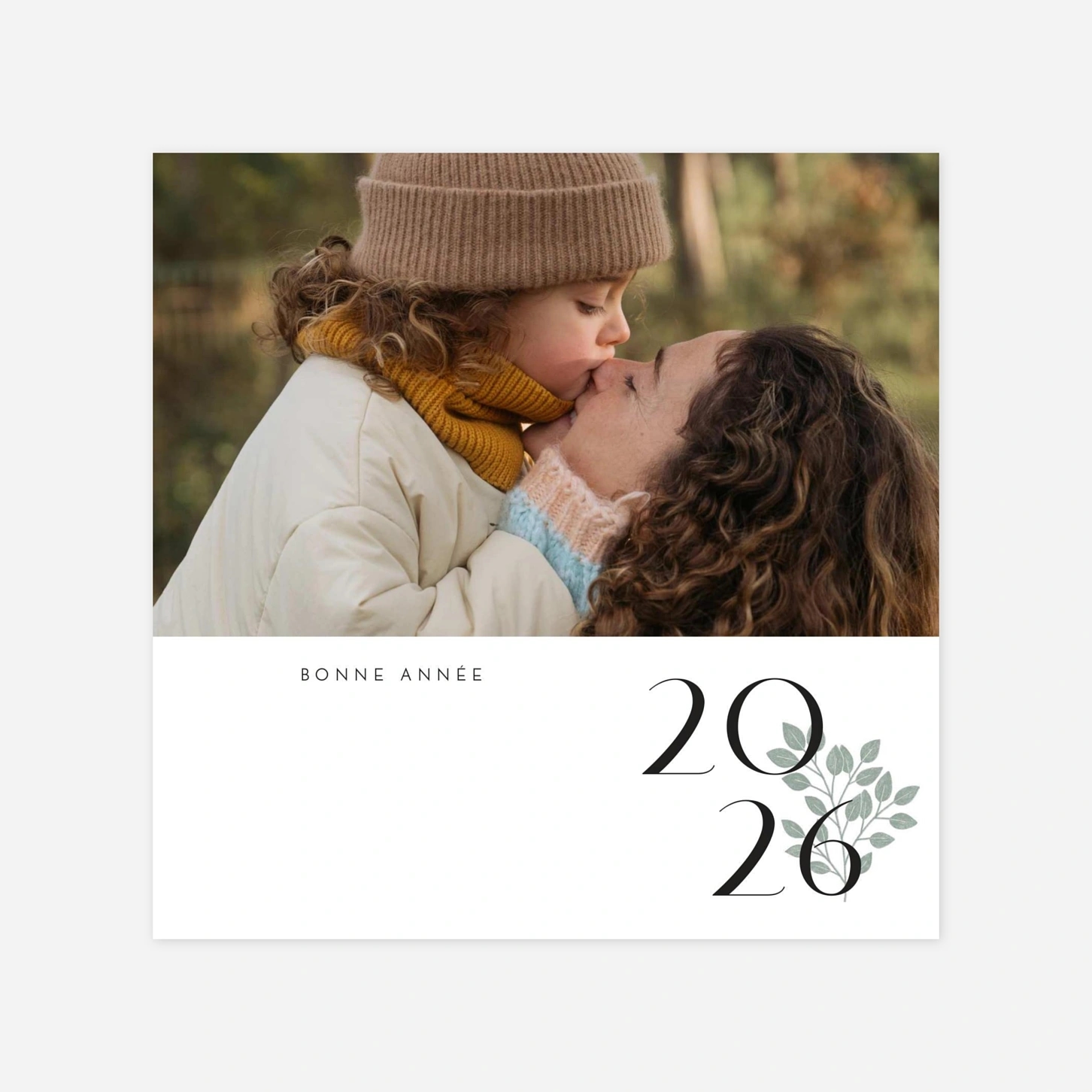 Carte de voeux Signature végétale