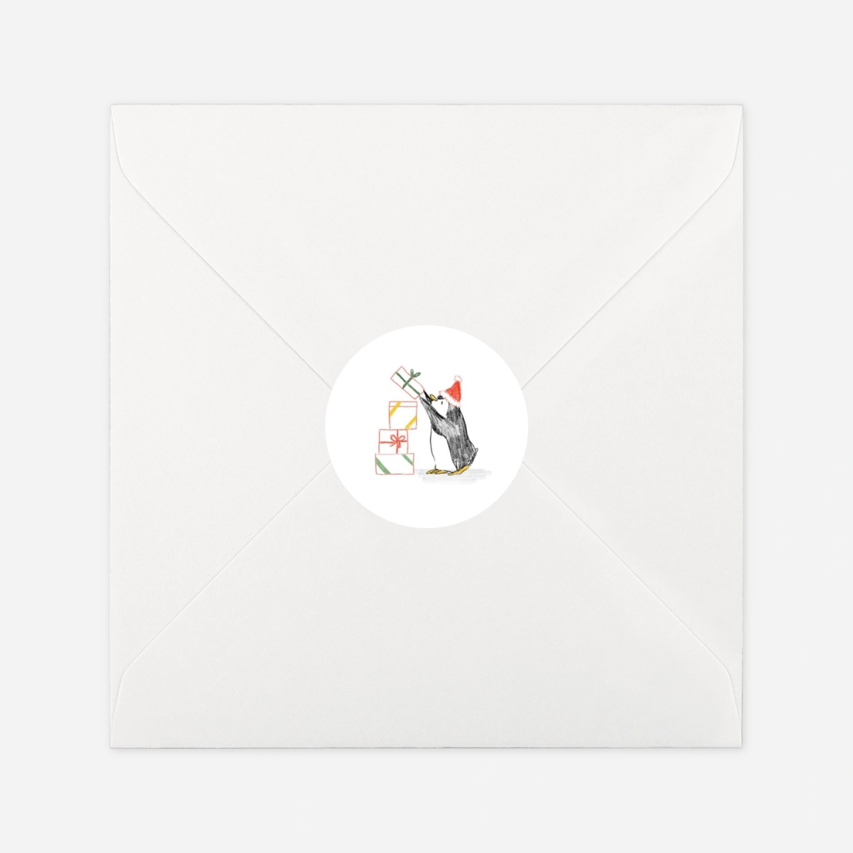 Étiquette cadeau Noël Sur la banquise