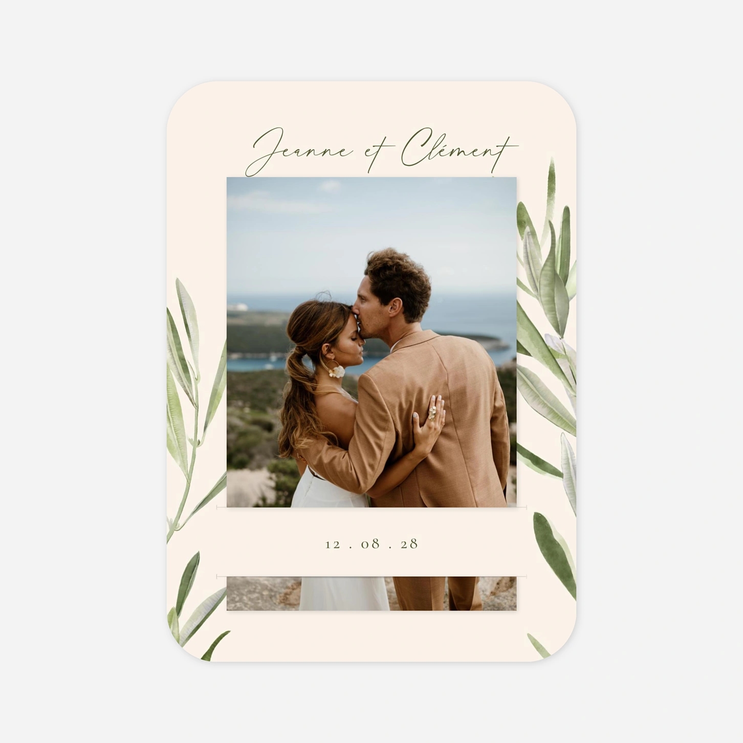 Faire-part mariage Sous les oliviers