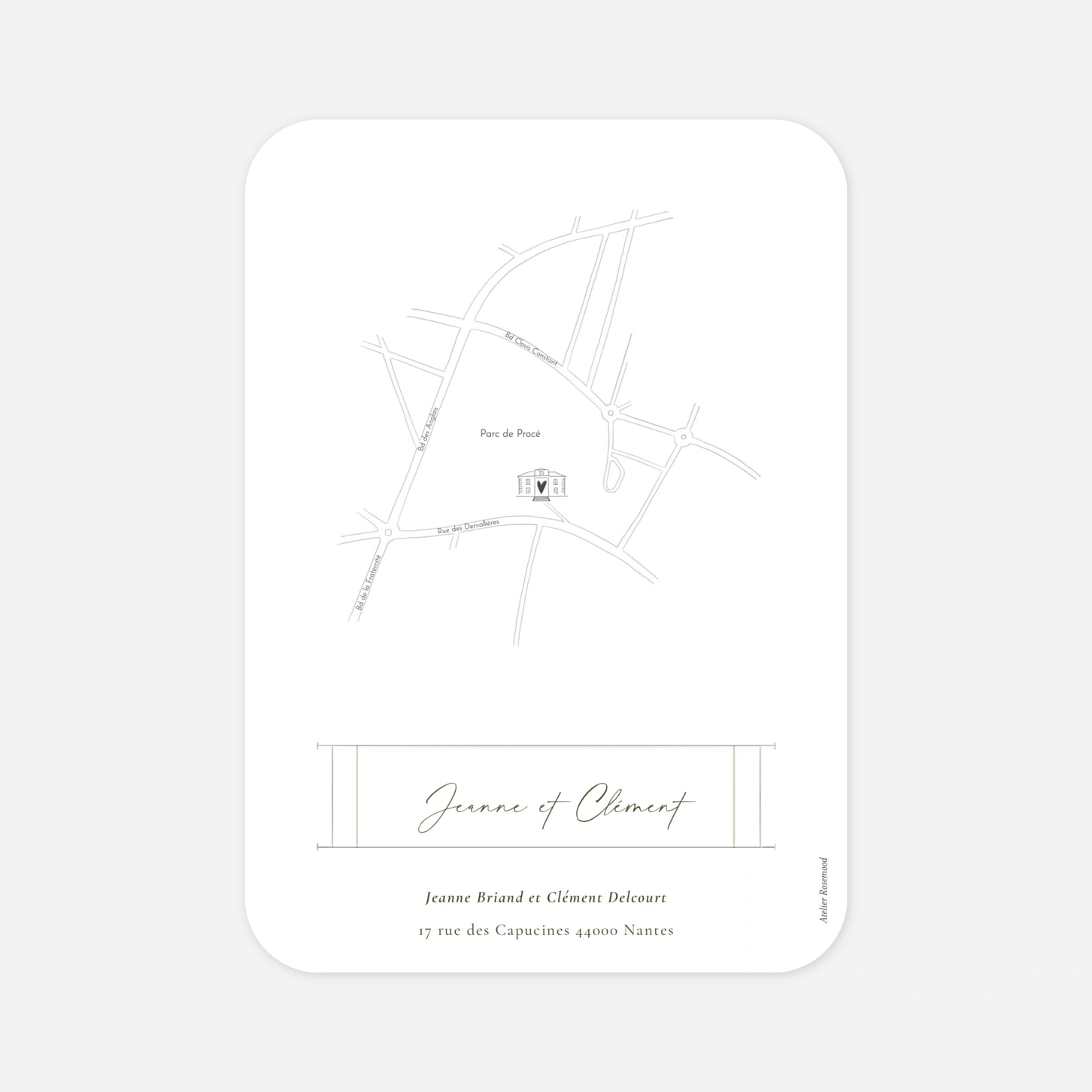 Faire-part mariage Sous les oliviers