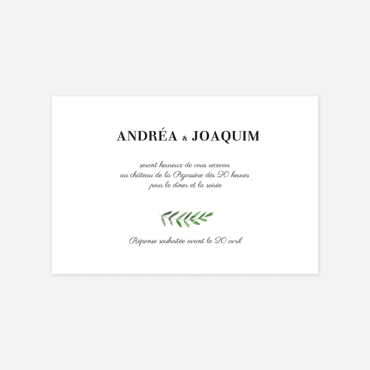 Carton d'invitation Sous la pergola