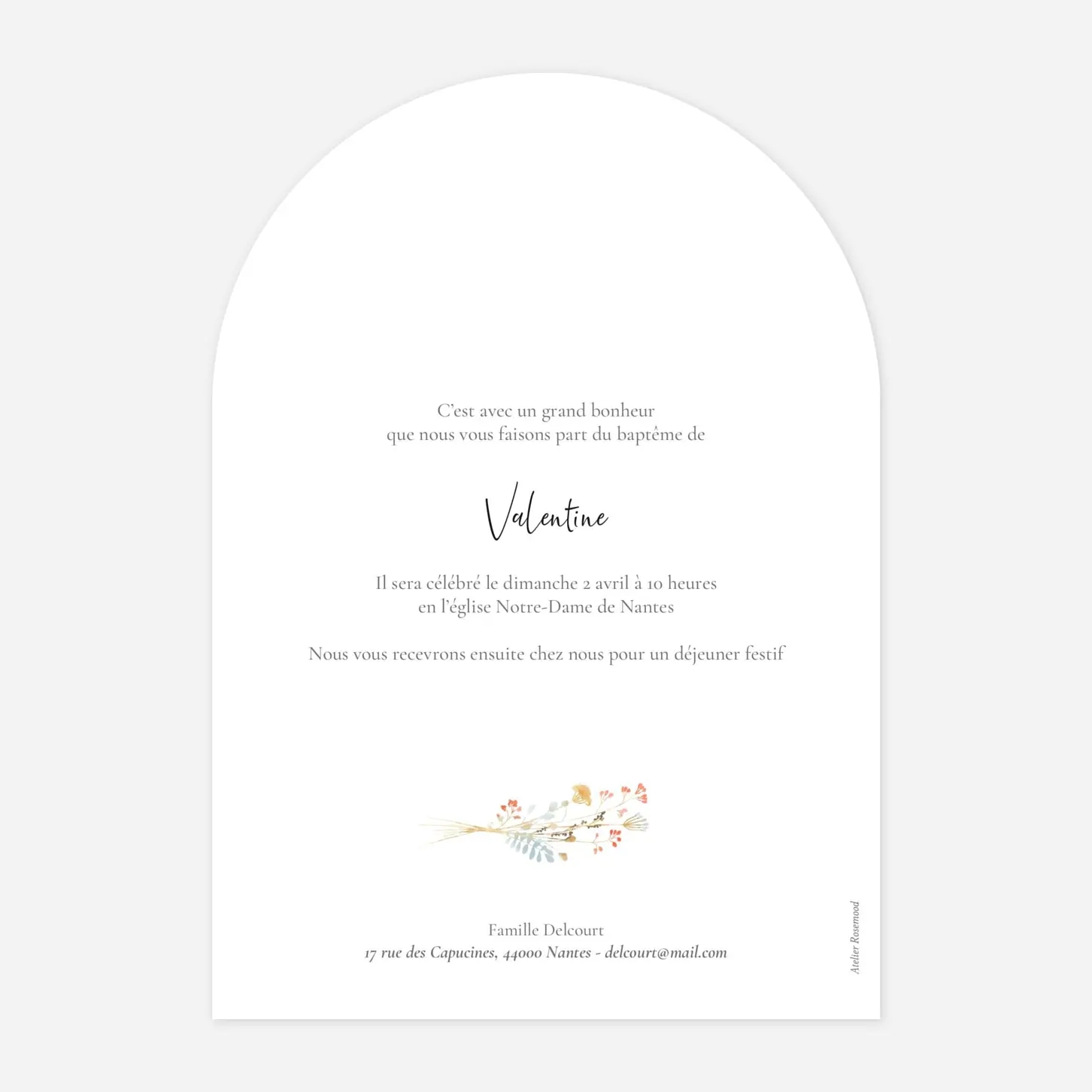 Faire-part baptême Solstice d'été