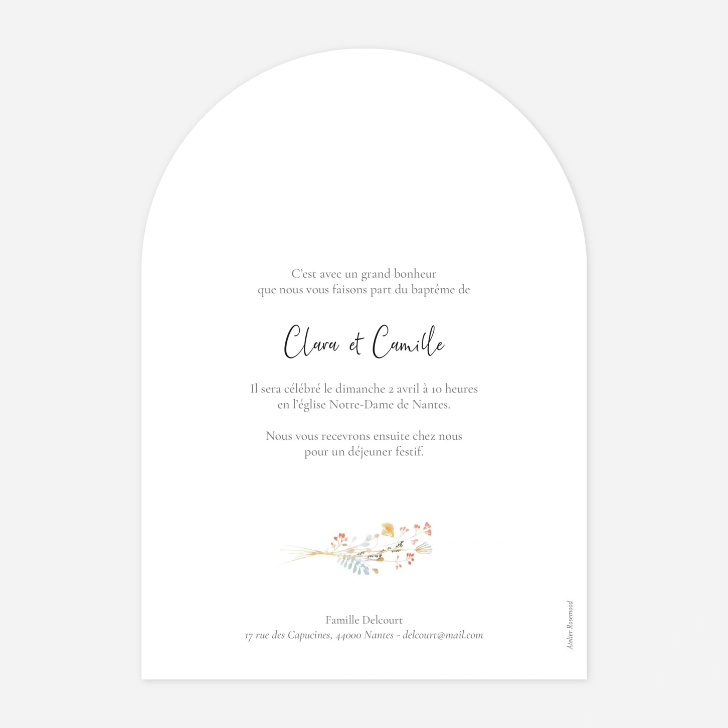 Faire-part baptême Solstice d'été II