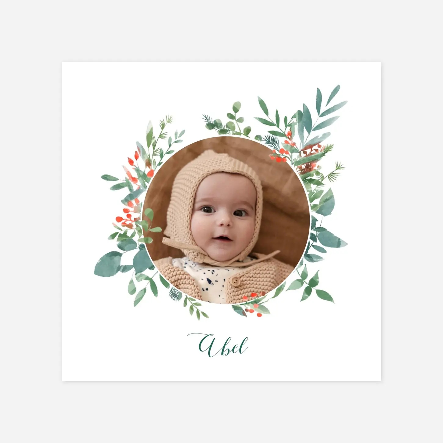 Faire-part naissance Solstice d'hiver