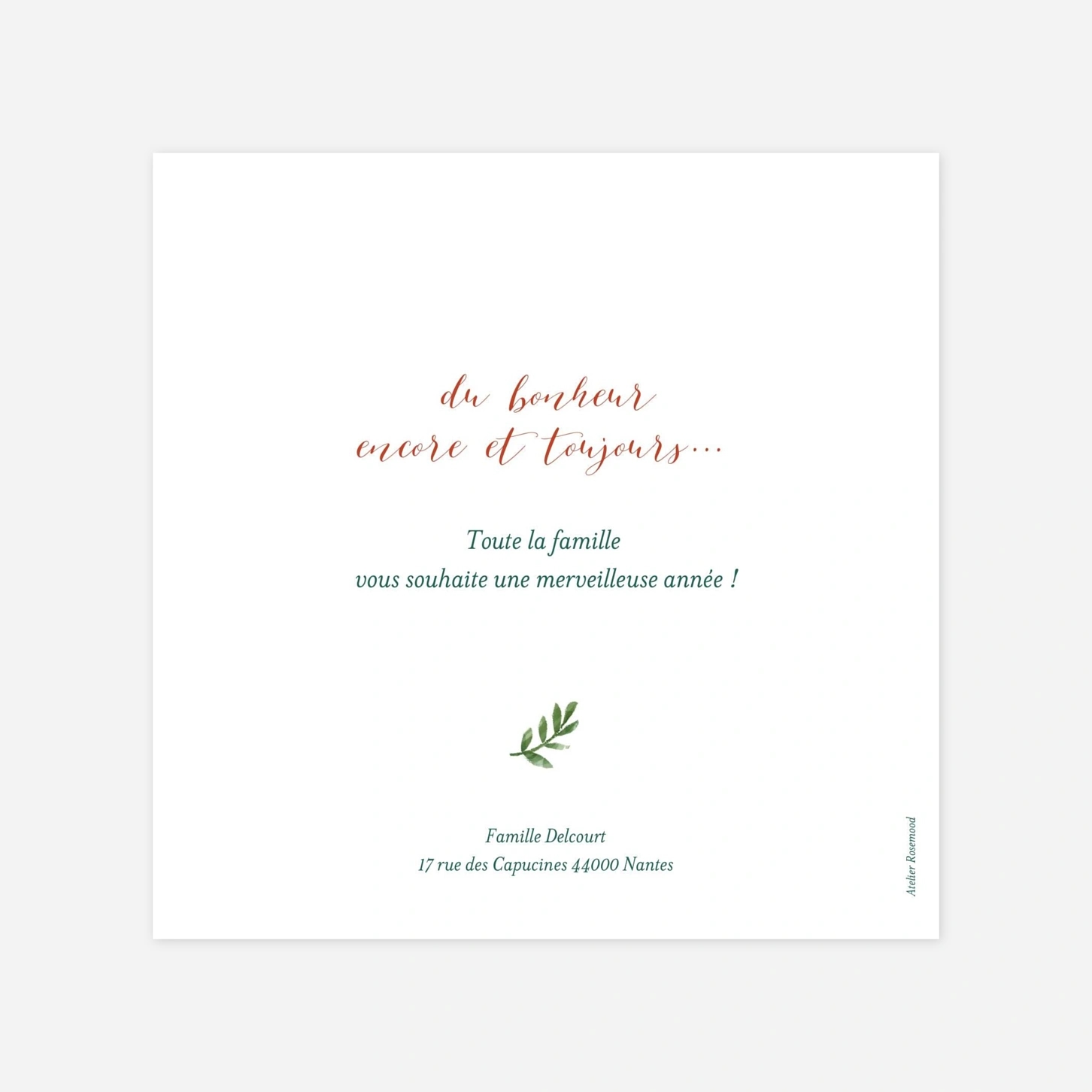 Carte de voeux Solstice d'hiver