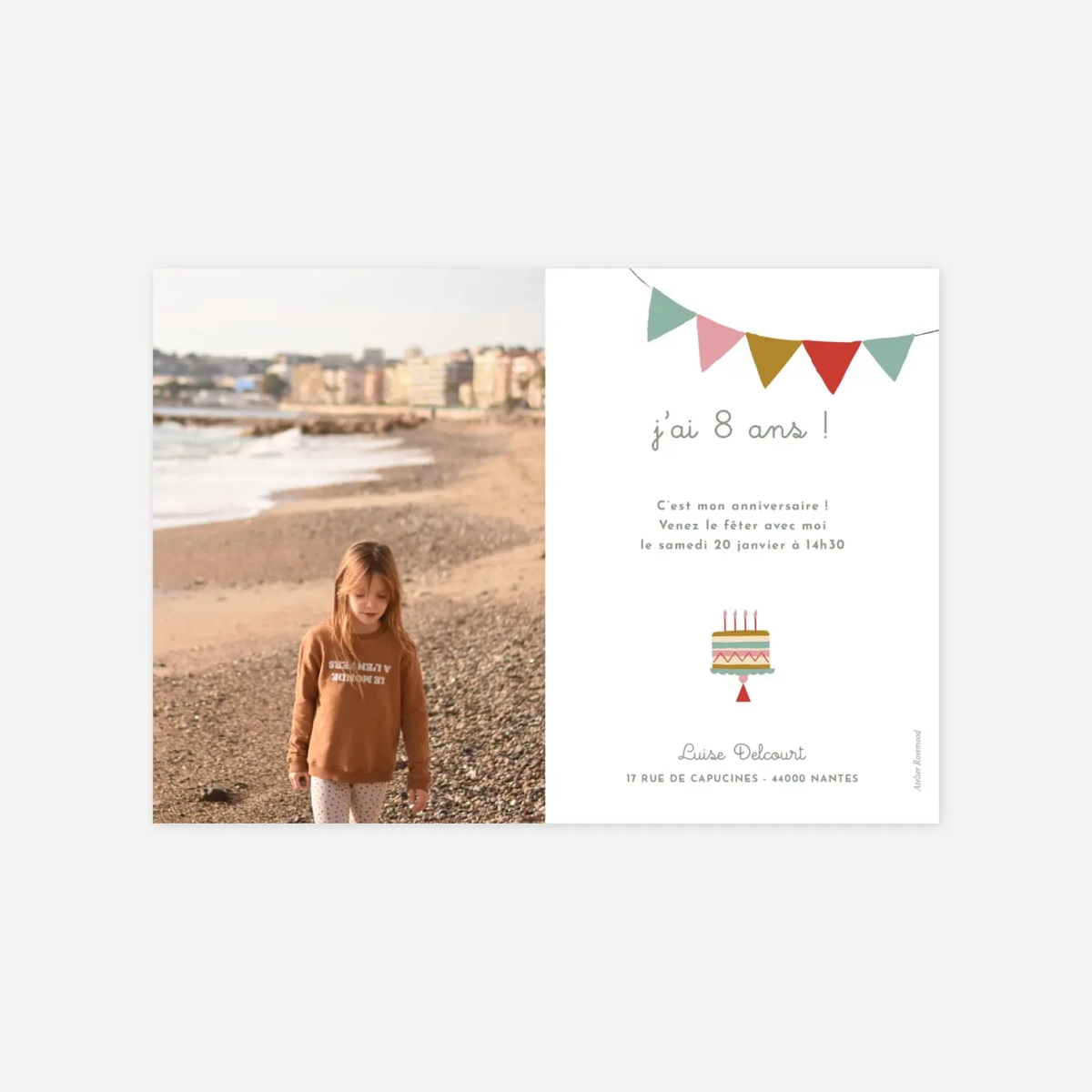 invitation anniversaire enfant Sweet candy