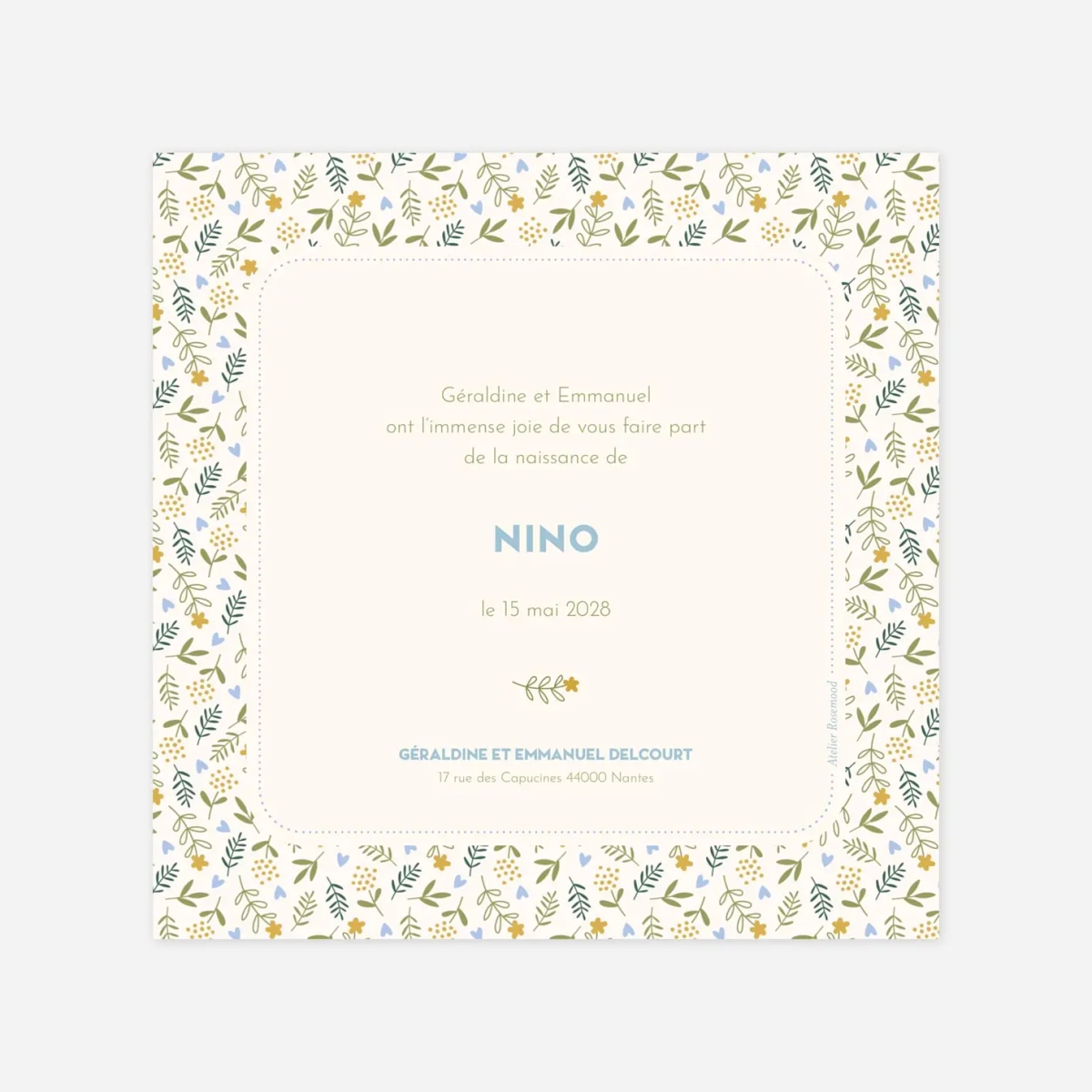 Faire-part naissance Sweet liberty