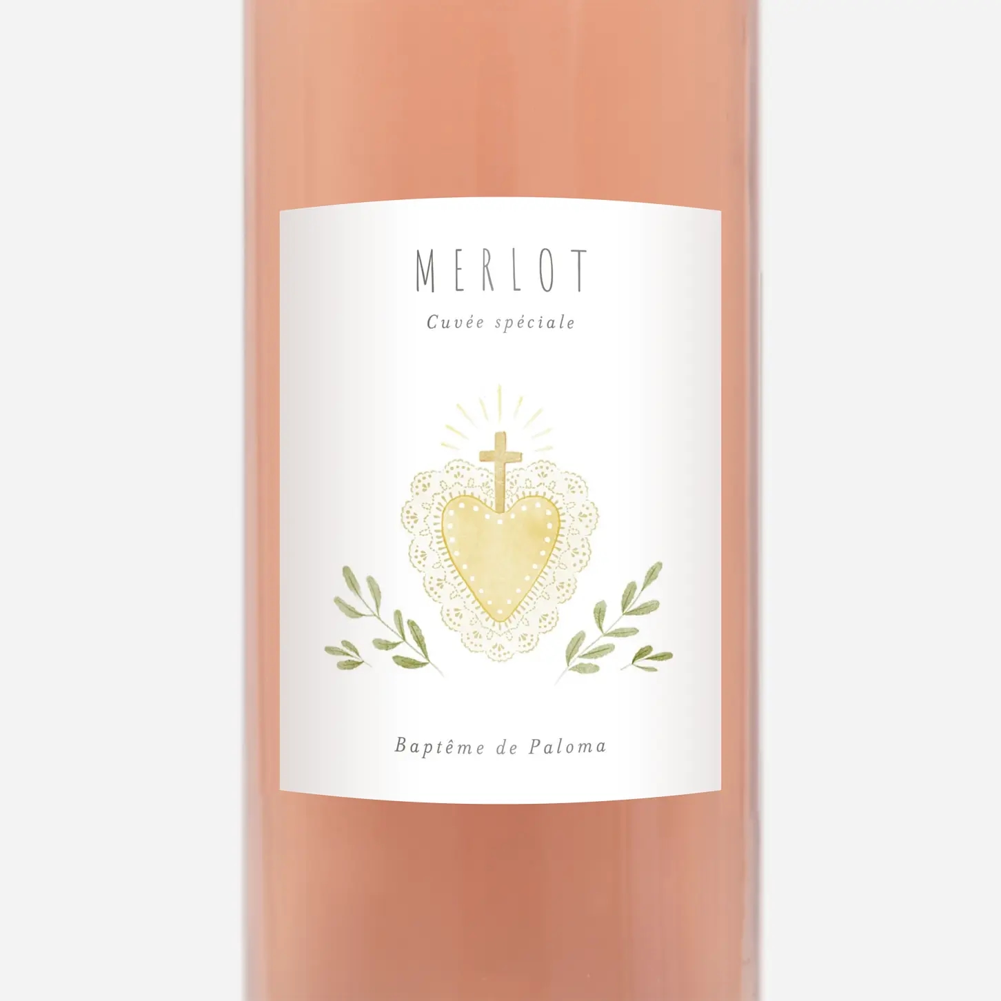 Étiquette pour bouteille Symboles aquarellés