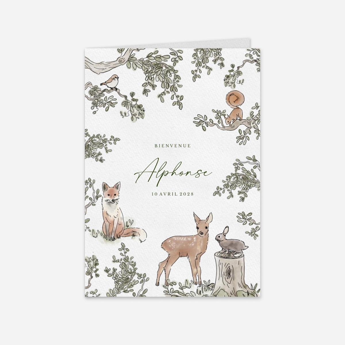 Faire-part naissance Conte de la forêt