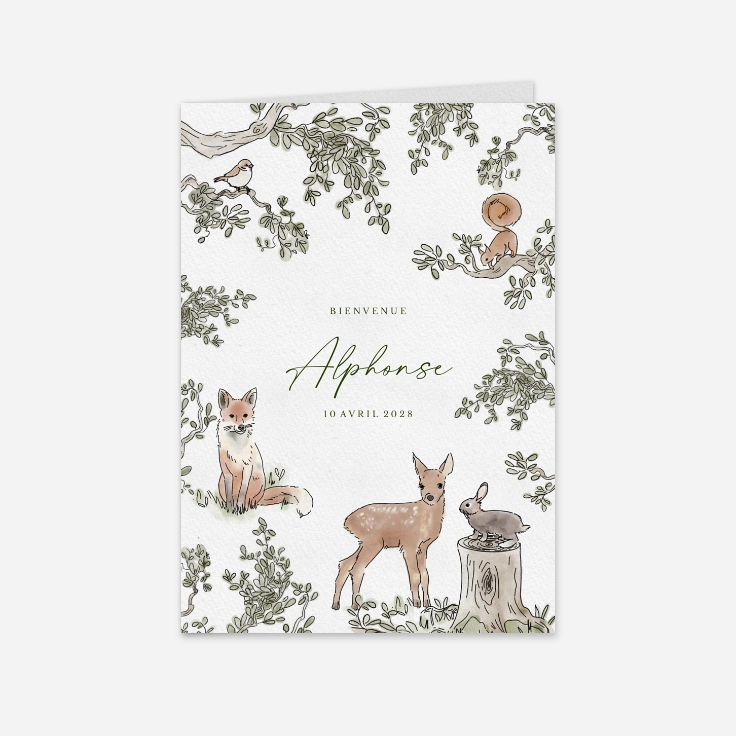 Faire-part naissance Conte de la forêt