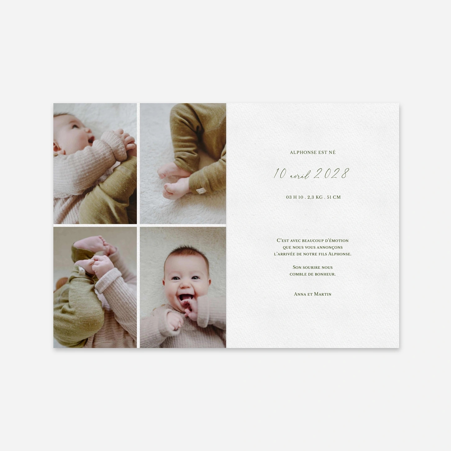 Faire-part naissance Conte de la forêt