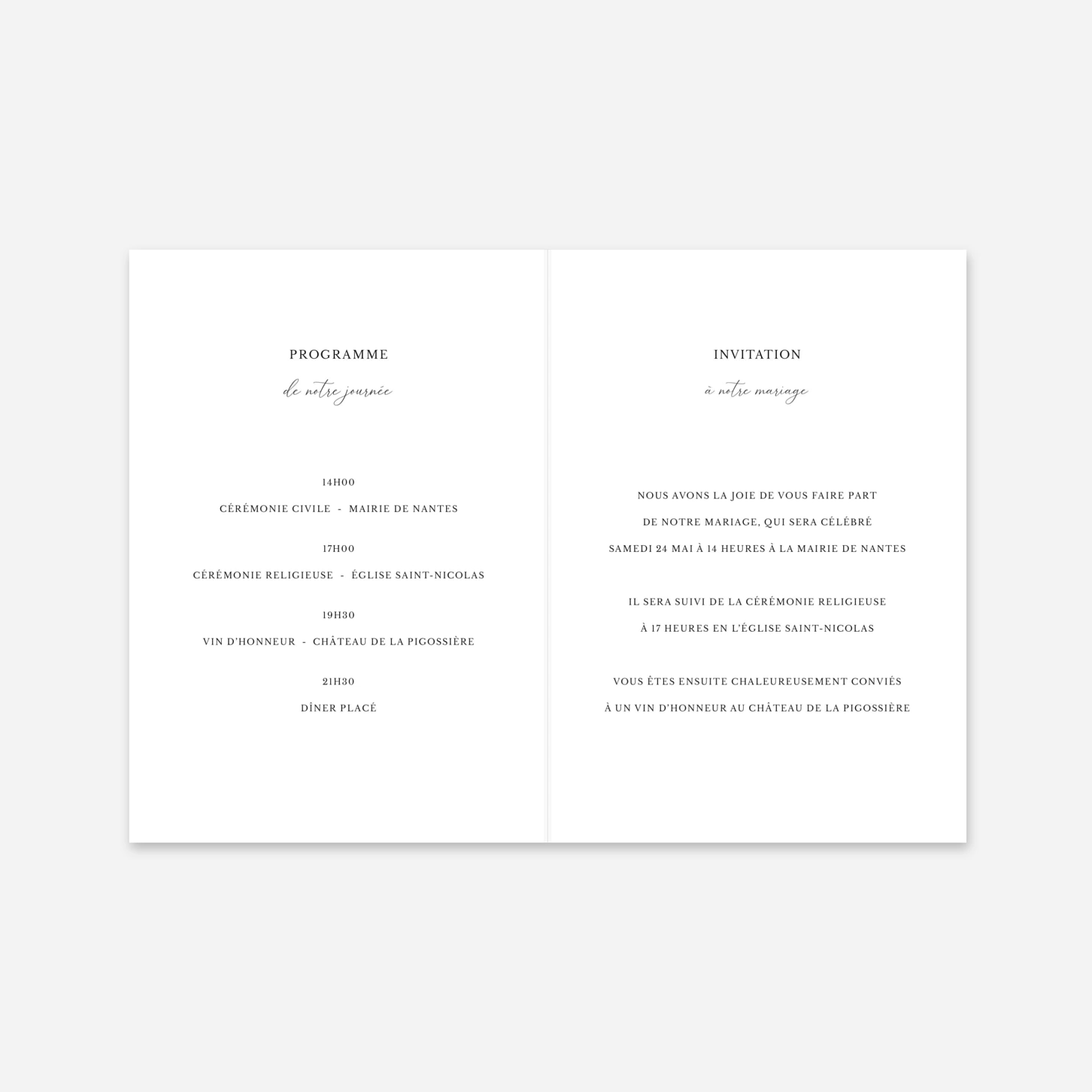 Faire-part mariage Romance éternelle