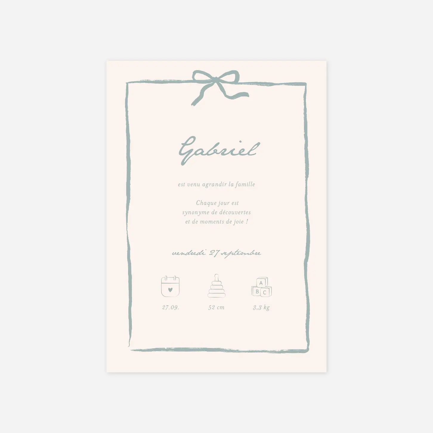 Faire-part naissance Tendre enfance