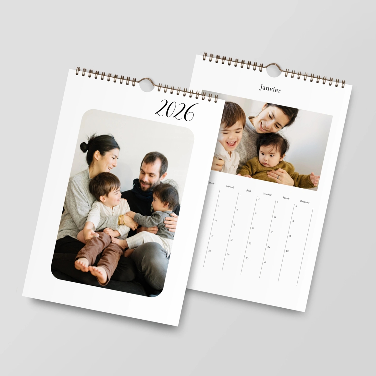 Calendrier mural cases personnalisables Tendre innocence