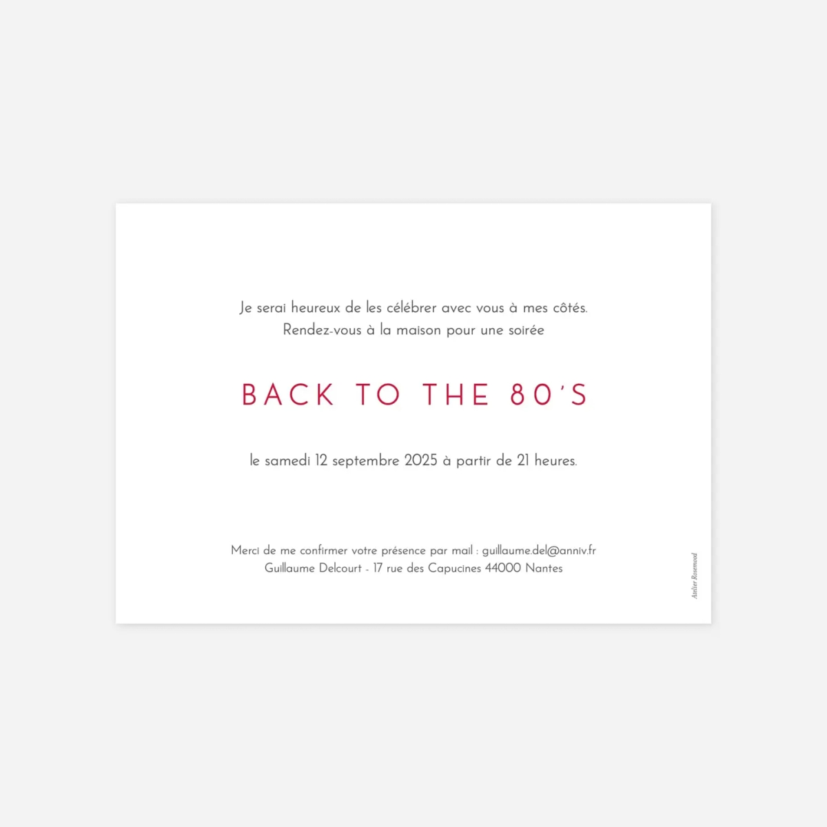 invitation anniversaire Terrazzo