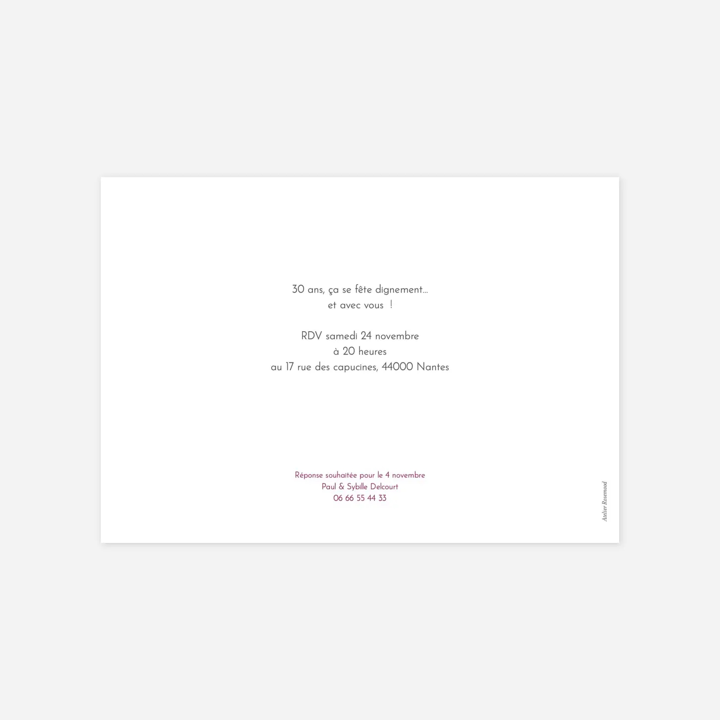 invitation anniversaire The photo !