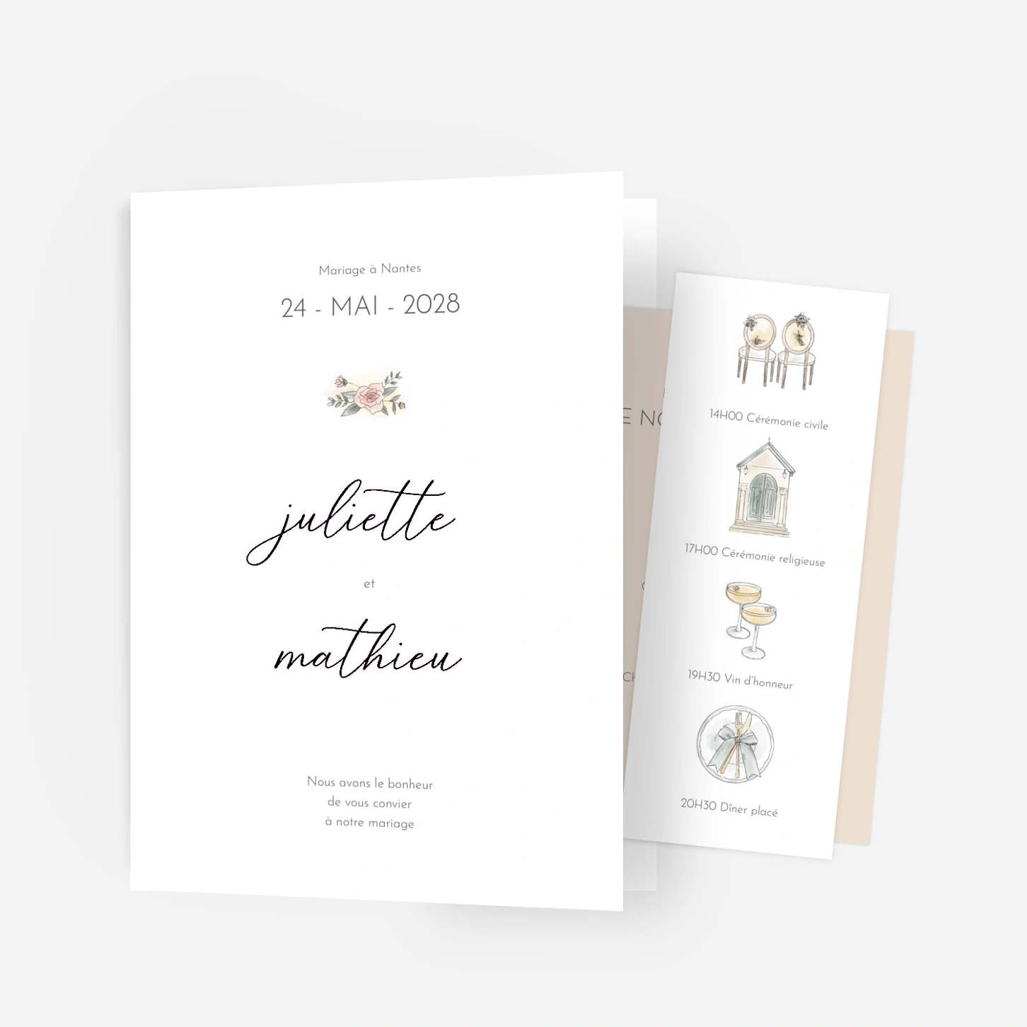 Faire-part mariage Tendre instant