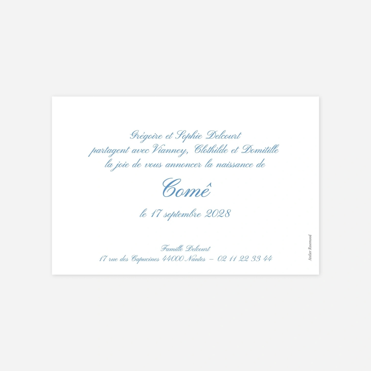 Faire-part naissance Traditionnel photo