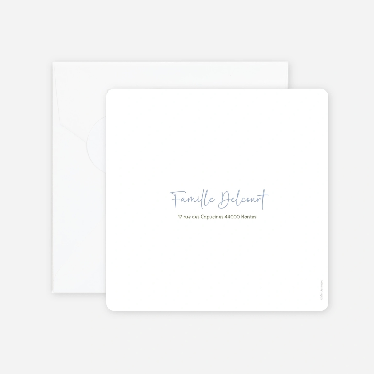 Faire-part baptême Couronne champêtre