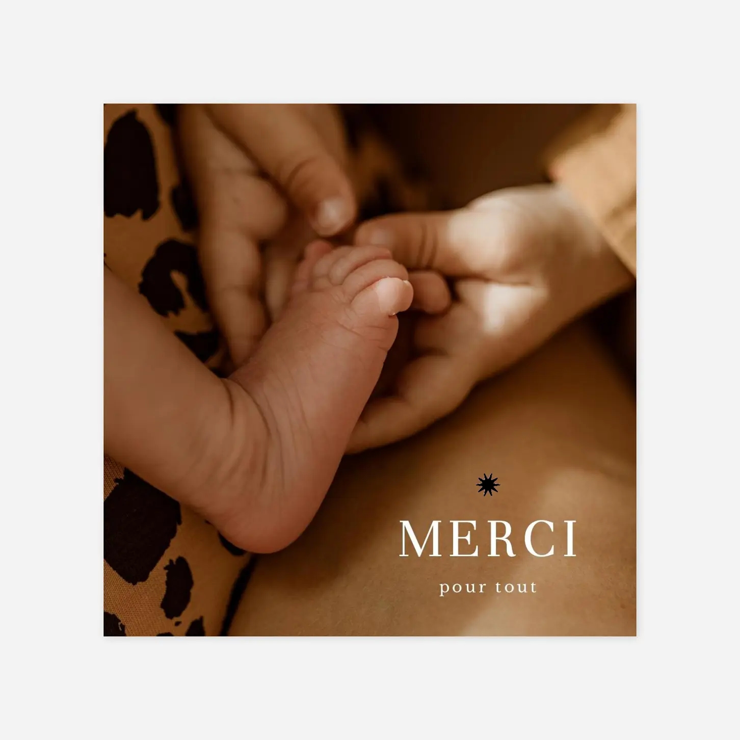 Carte remerciement naissance Une étoile est née