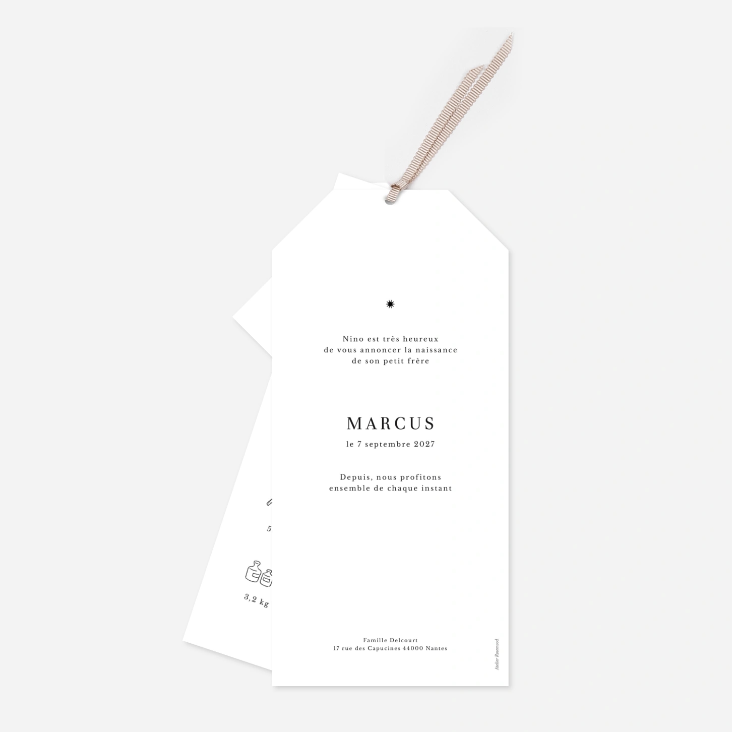 Faire-part naissance Une étoile est née