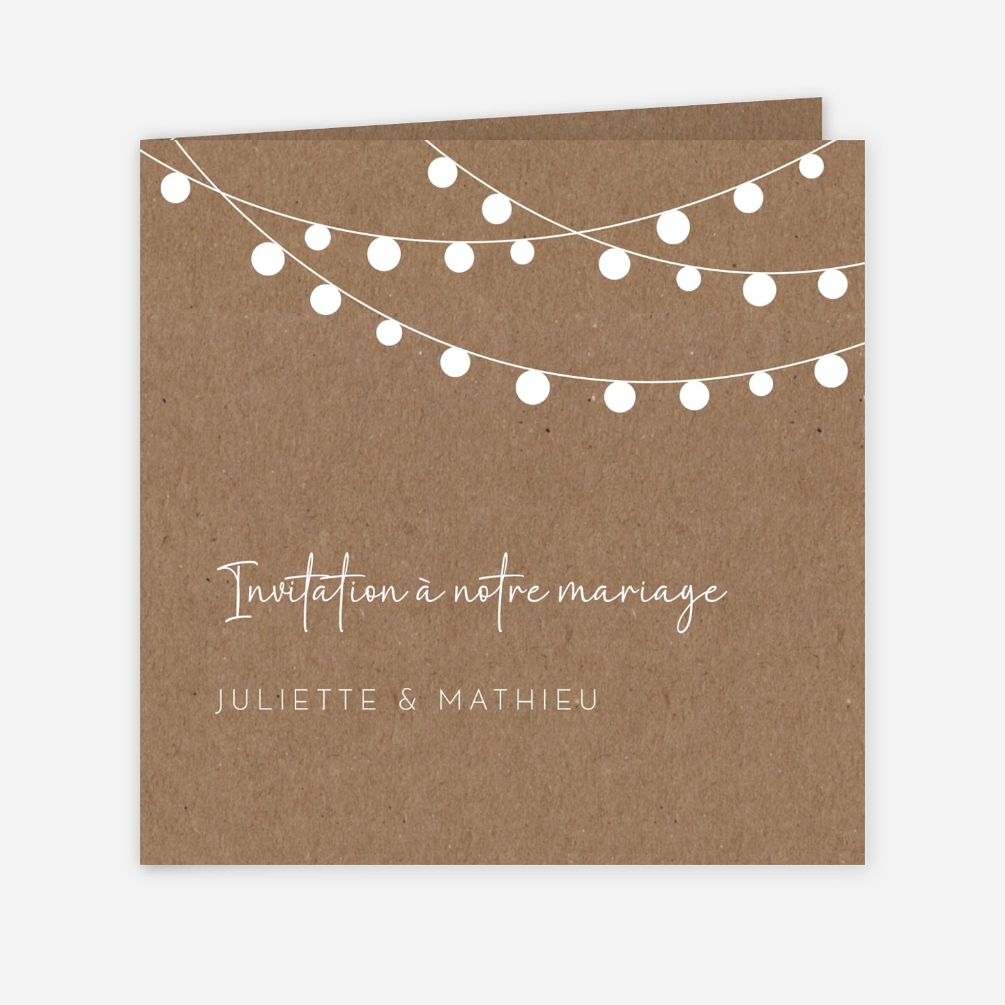 Faire-part mariage Promesse dorée