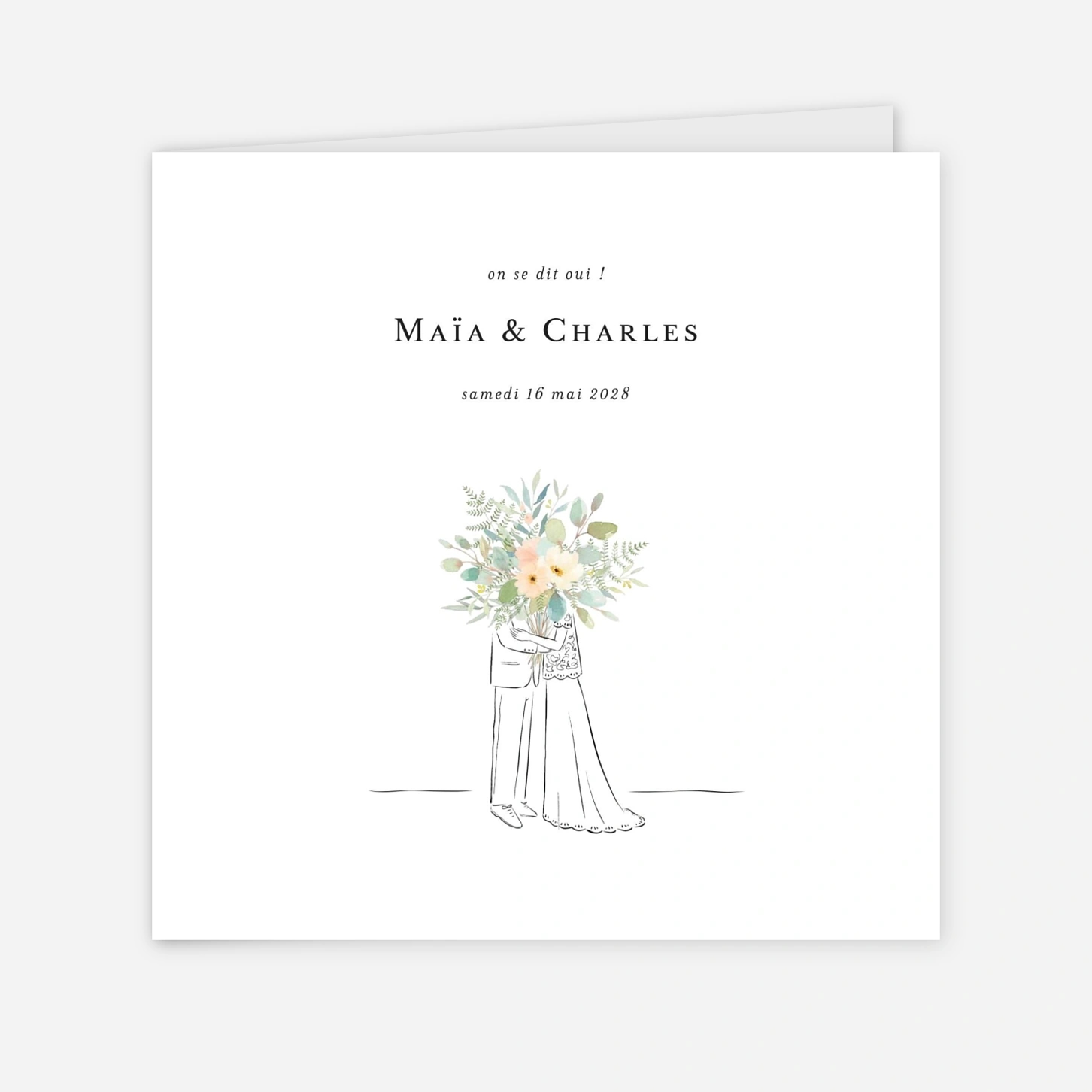 Faire-part mariage Union champêtre