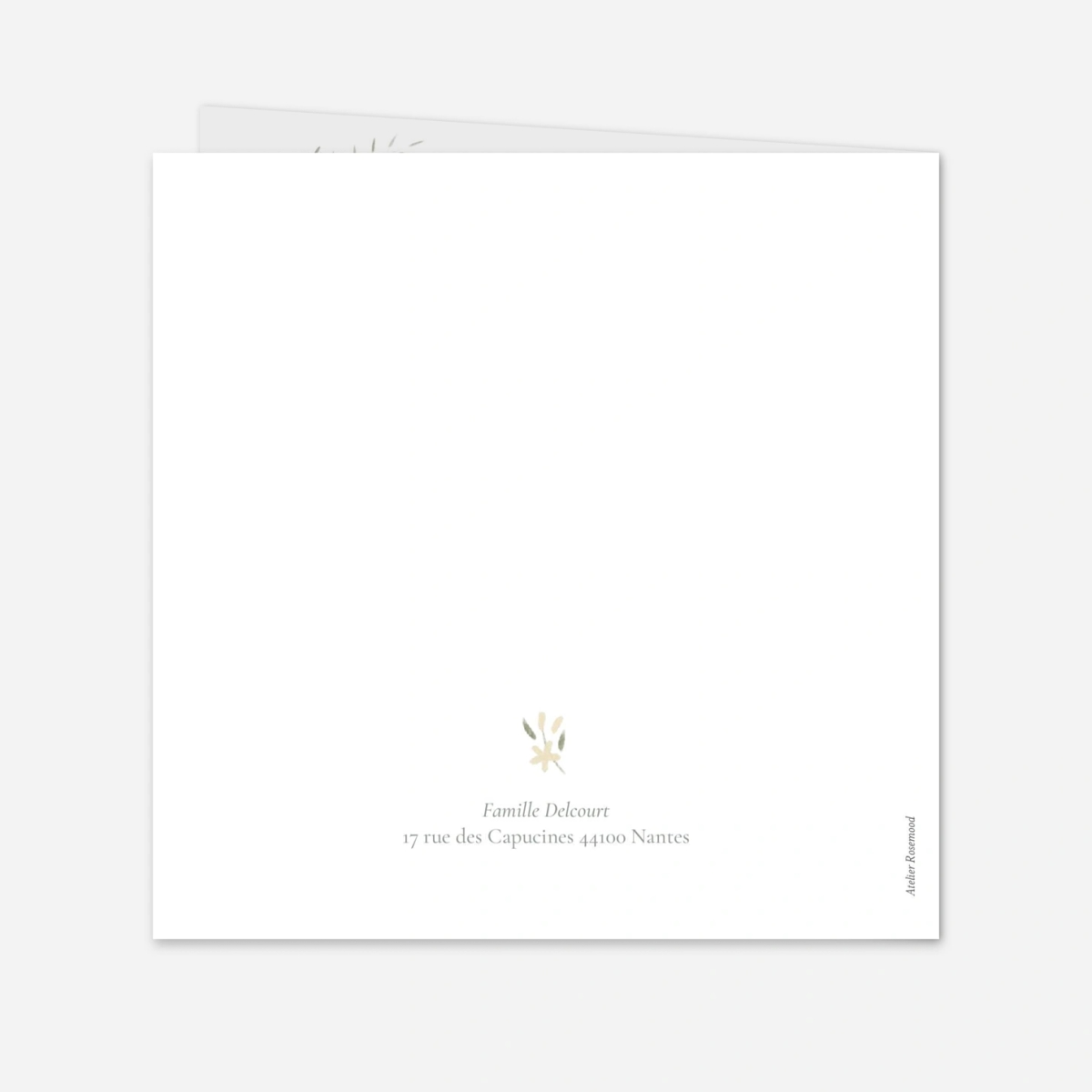 Faire-part naissance Union fleurie