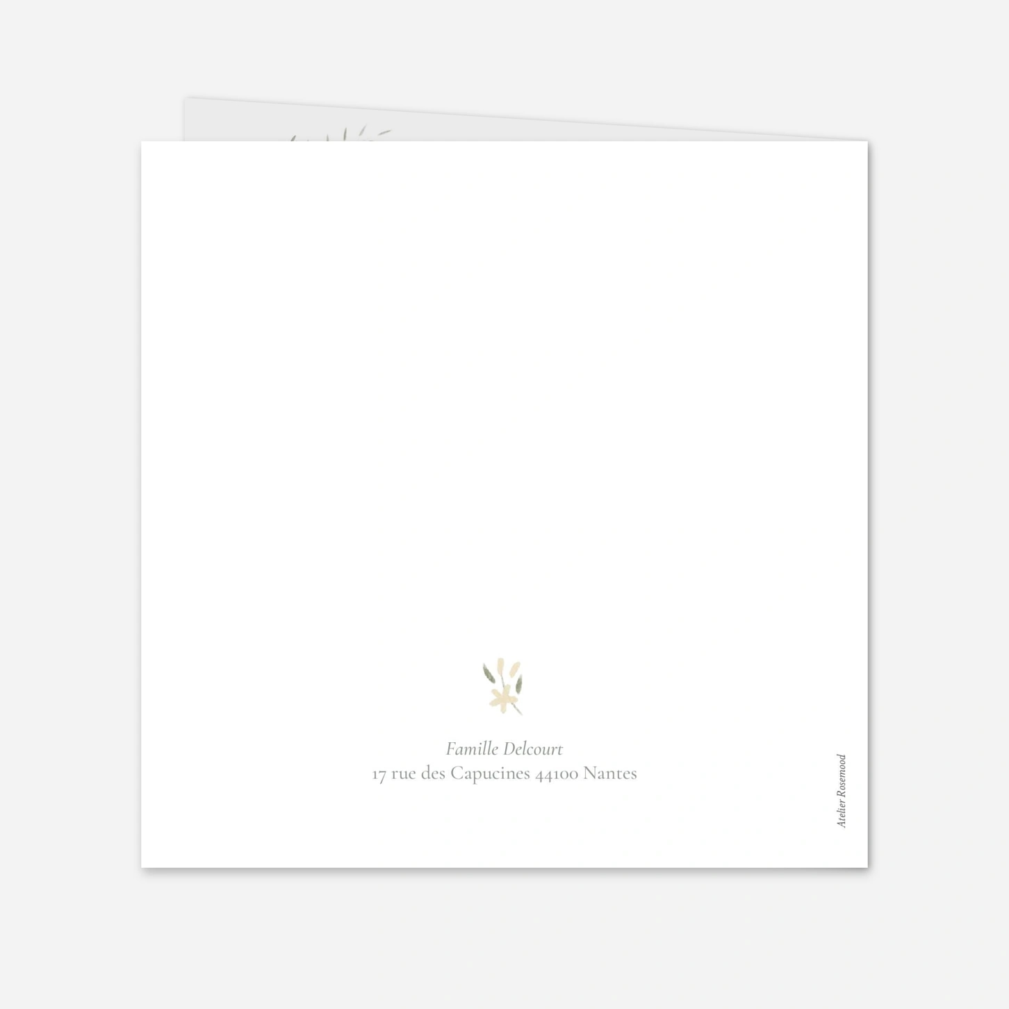 Faire-part naissance Union fleurie