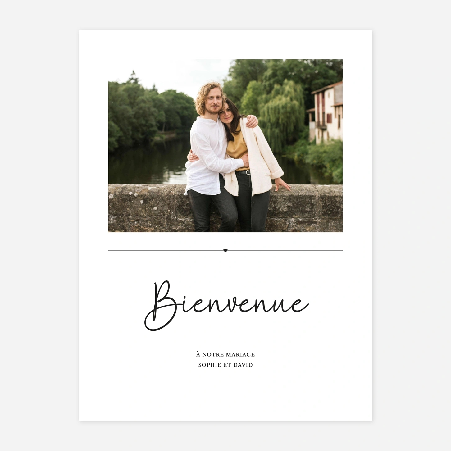 Panneau mariage Union heureuse