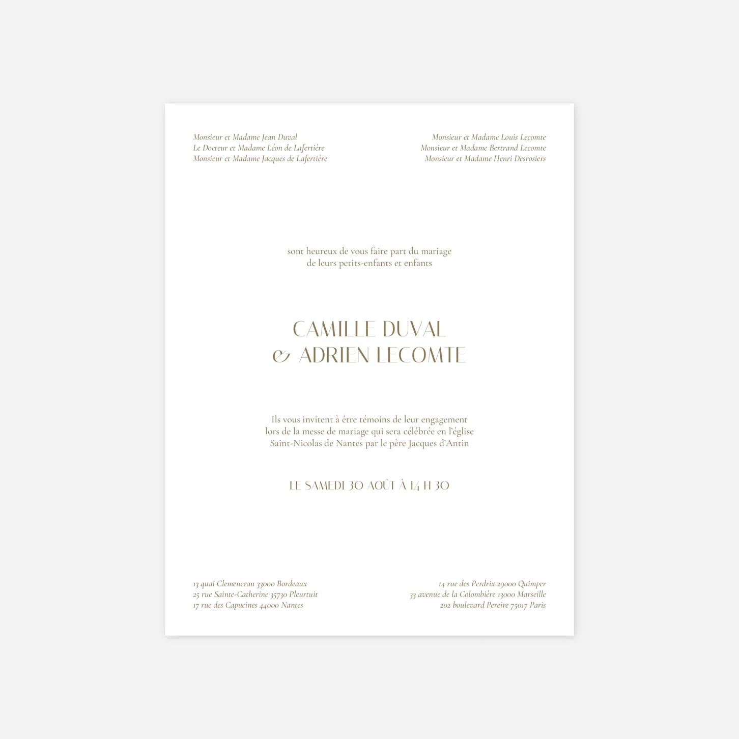 Faire-part mariage Unis