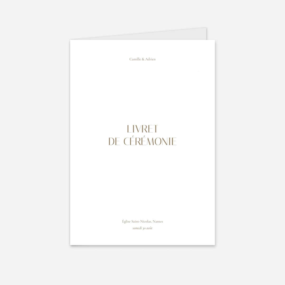 Livret de messe mariage Unis