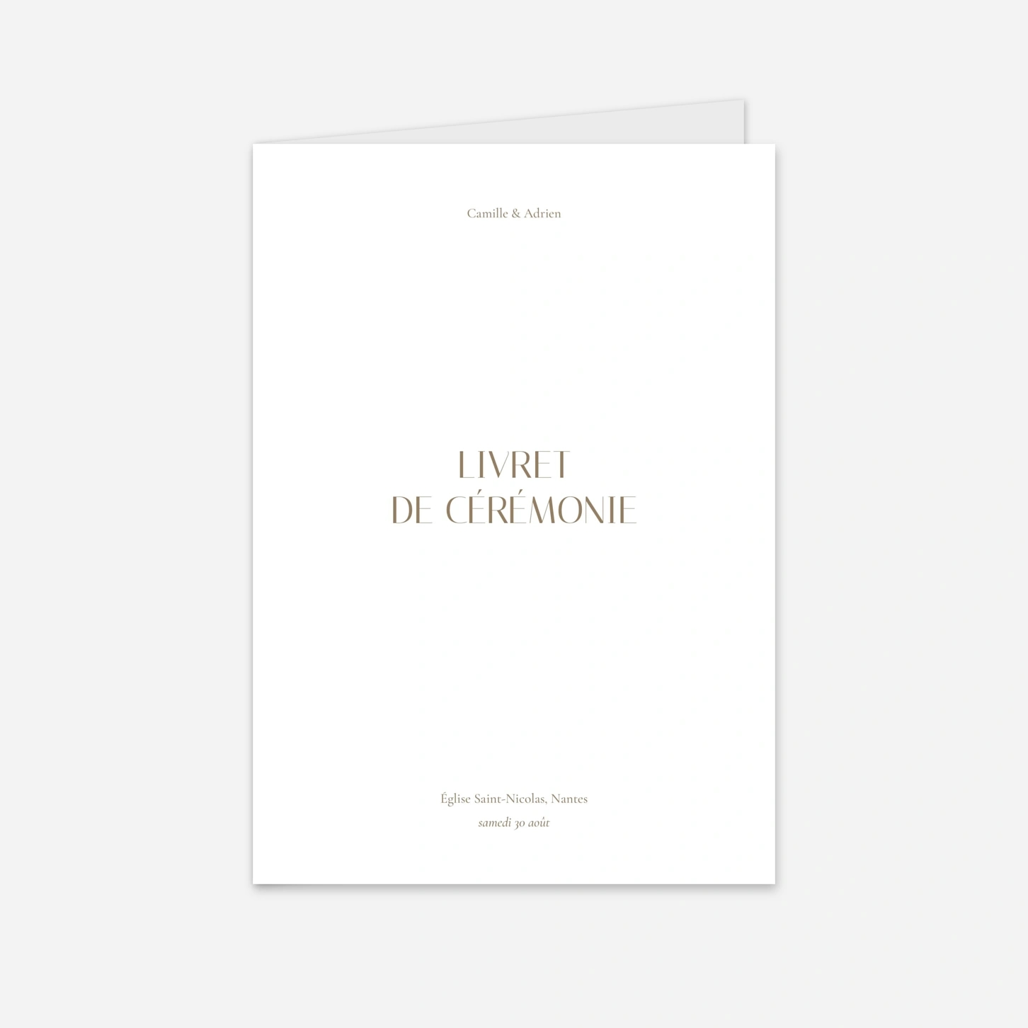 Livret de messe mariage Unis