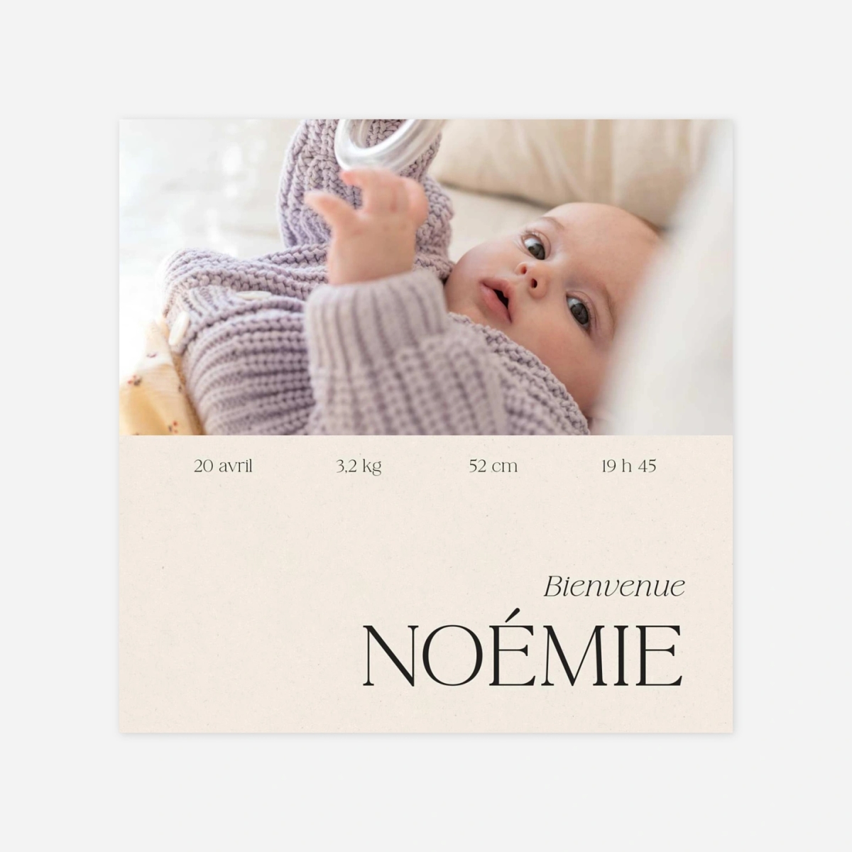 Faire-part naissance Un jour