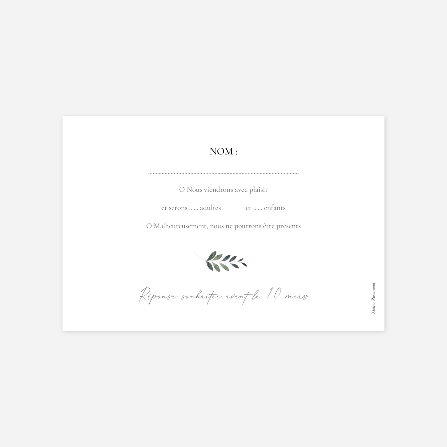 Carton réponse Union poétique