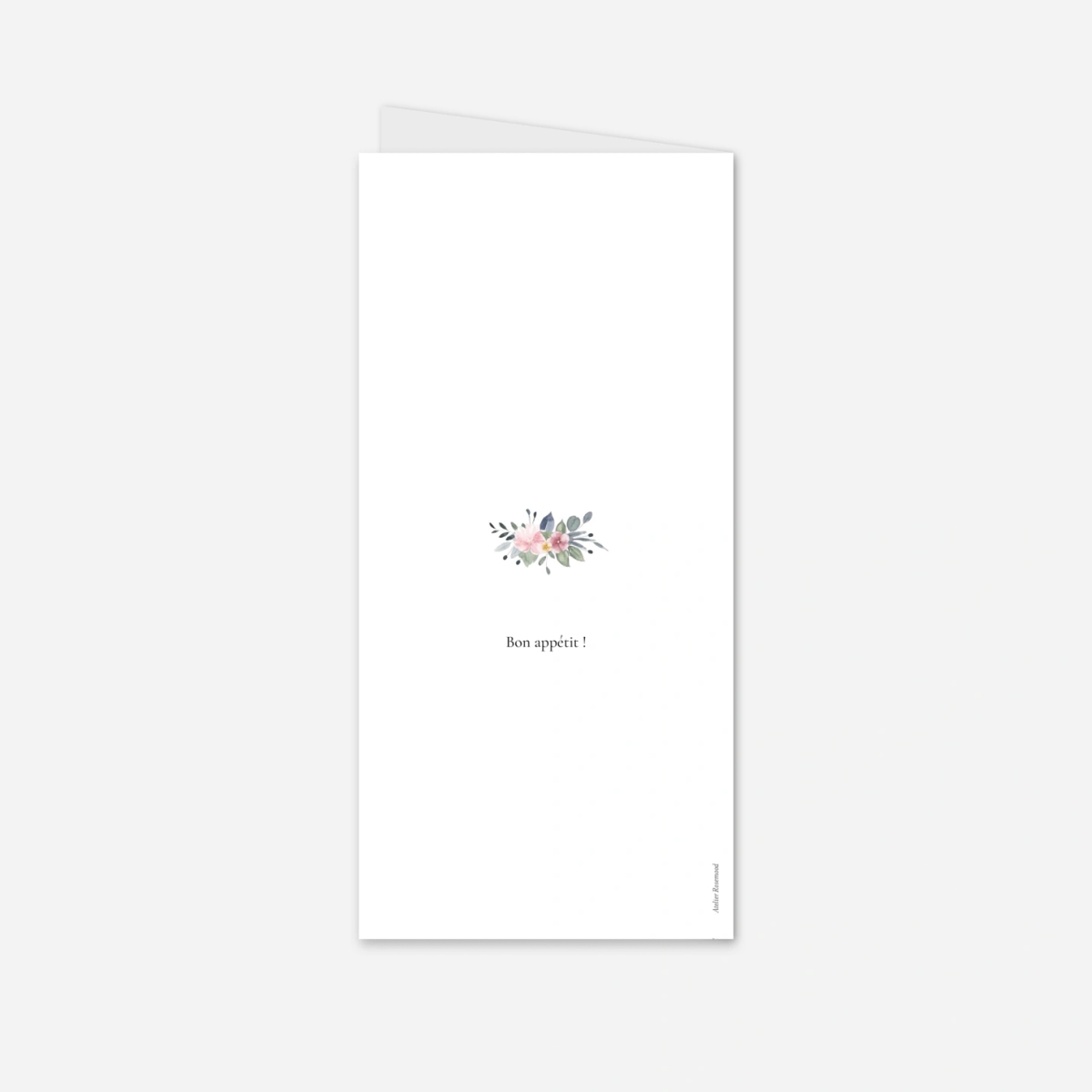 Menu mariage Union poétique