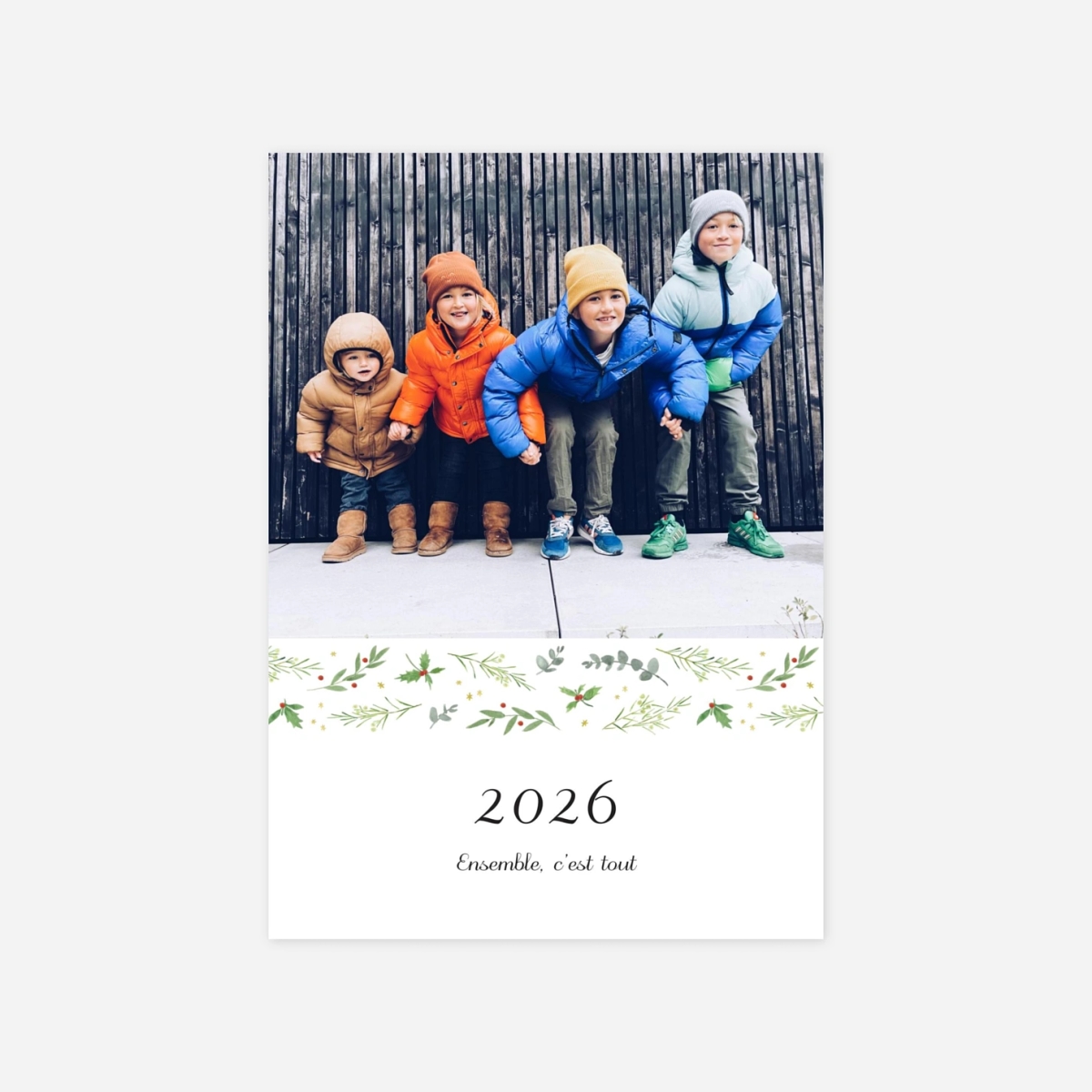 Carte de voeux Valse aquarellée