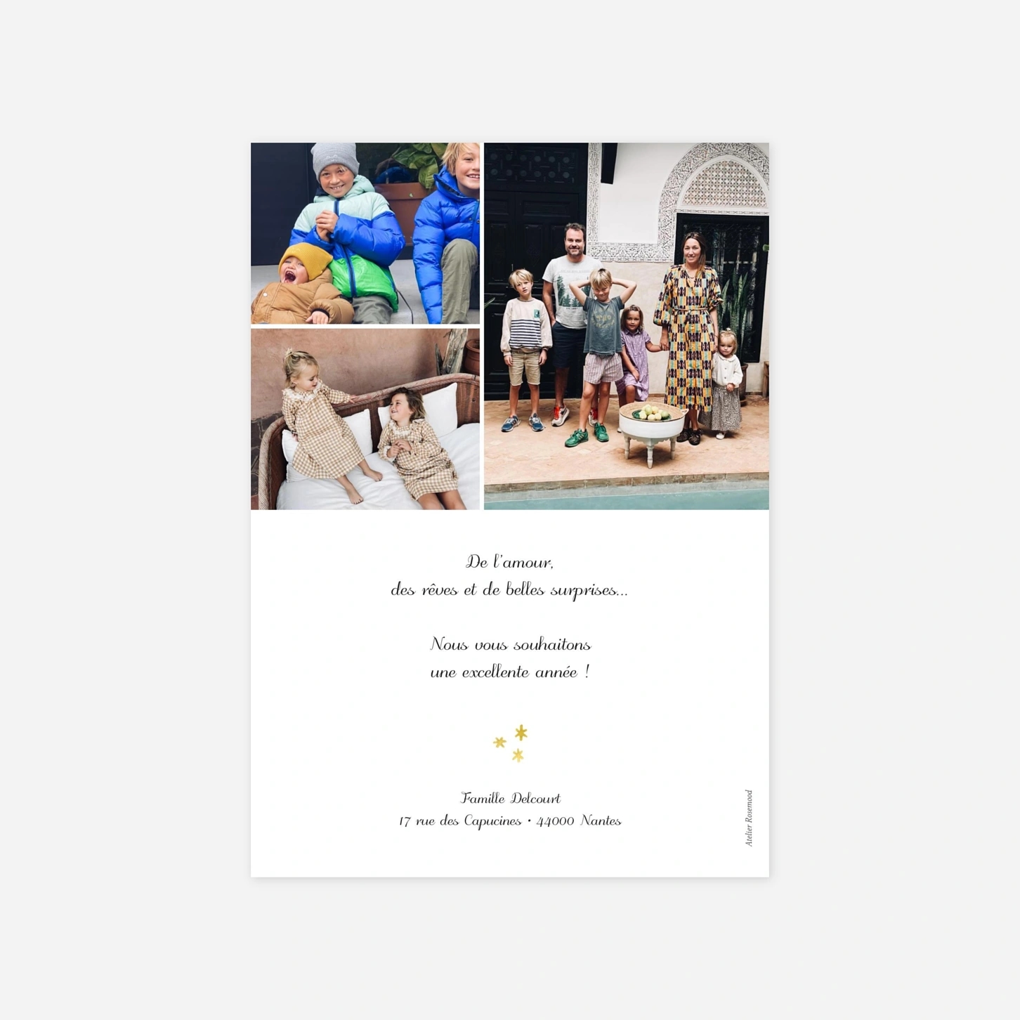 Carte de voeux Valse aquarellée