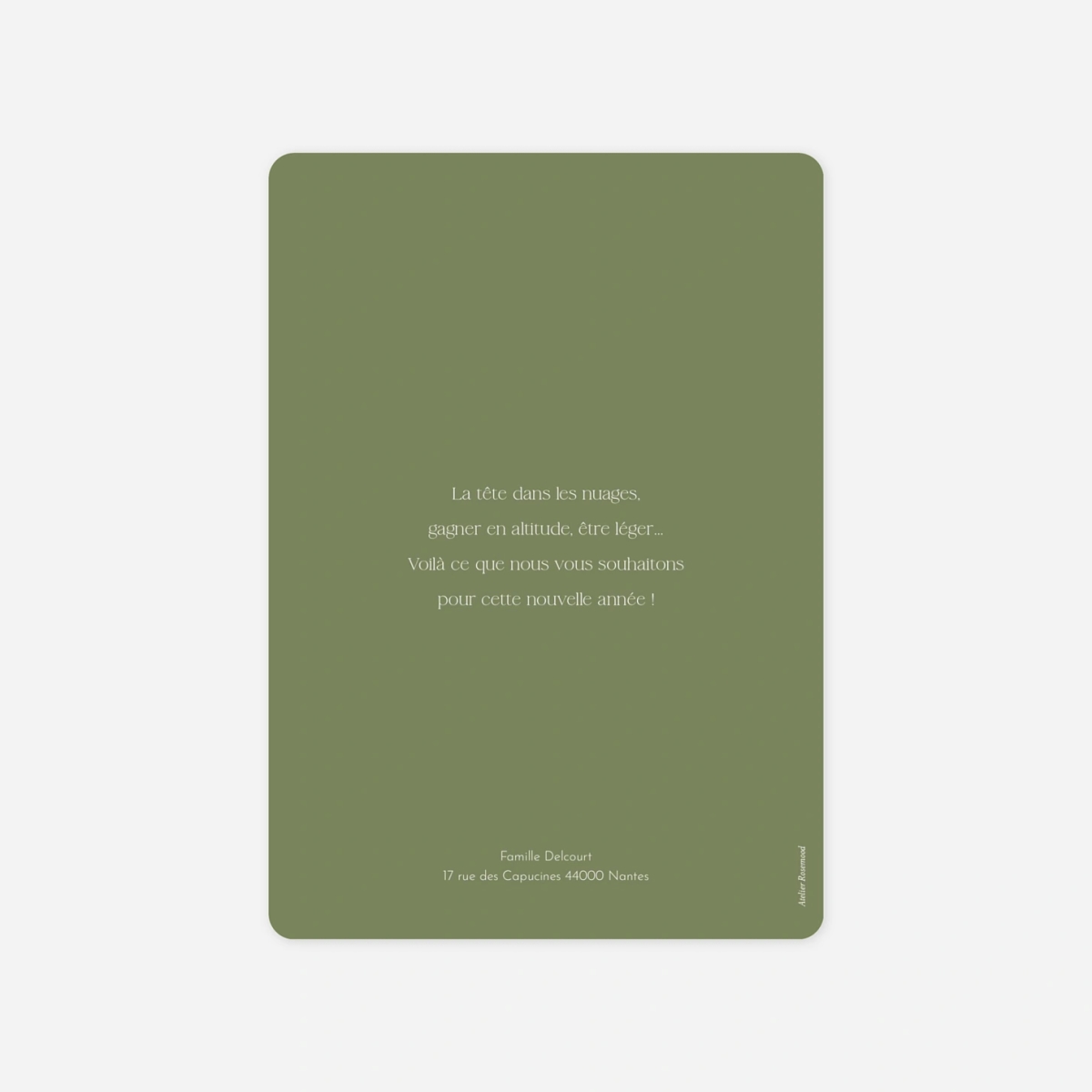 Carte de voeux Vague d'amour